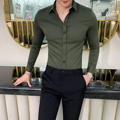 Men’s Green Lycra Shirt and Pant Set