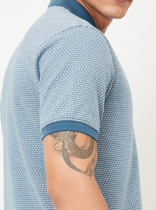 Men Knitted Polo T-shirt - Image 2
