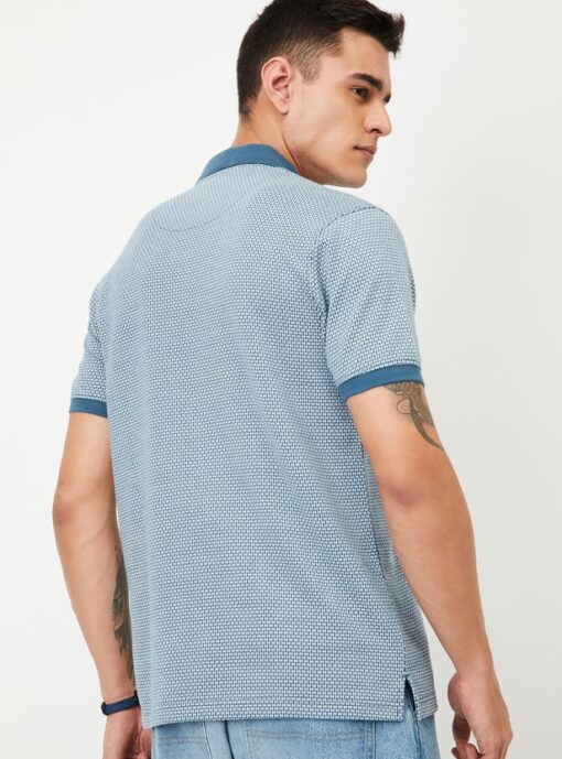 Men Knitted Polo T-shirt - Image 4