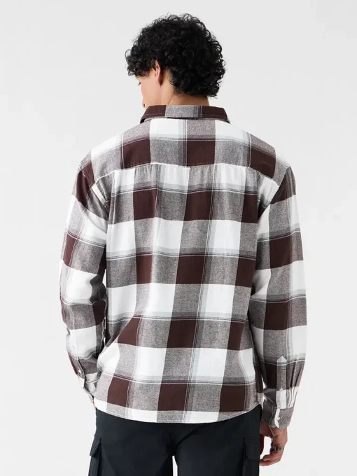 Plaid Shirt Rust Men Utility Shirts - Image 4