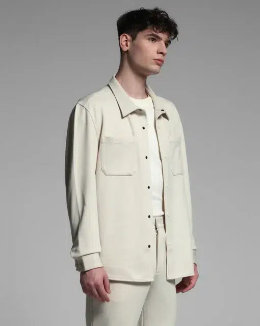 Beige Oversized Co-ord Set Shirt - Image 3